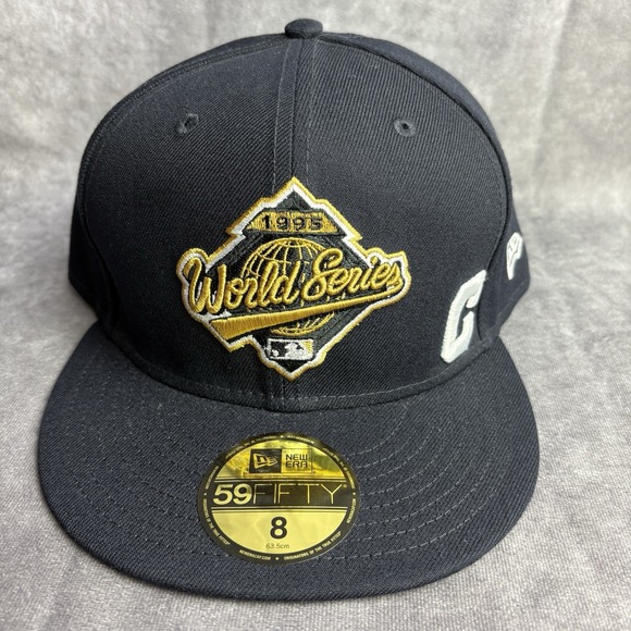 Cleveland Guardians New Era 59Fifty‎ Hat Fitted 8 Black World Series 1995 NEW - Picture 2 of 7